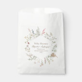 Sachets En Papier Baby shower fleur sauvage d'aquarelle (Devant)