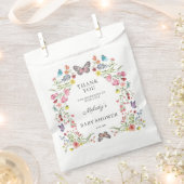 Sachets En Papier Baby shower Fleur sauvage papillon (Coupé)