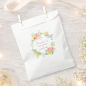 Sachets En Papier Baby Shower Floral Aquarelle Rose Et Jaune Rustiqu (Coupé)