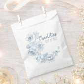 Sachets En Papier Baby shower floral bleu Dusty Favoriser Sac (Coupé)