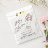 Sachets En Papier Baby shower Floral Fleur Rose (Scellé)