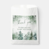 Sachets En Papier Baby shower forestier d'hiver (Devant)