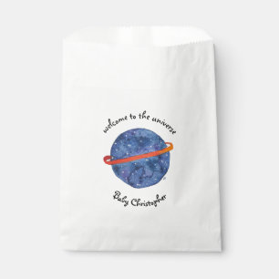 Sachets En Papier Baby shower Galaxy Bienvenue dans l'univers