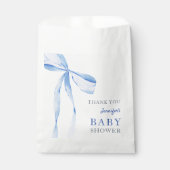 Sachets En Papier Baby shower Garçon bleu (Devant)