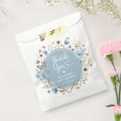 Sachets En Papier Baby shower garçon Dusty Blue Fleur sauvage (Scellé)