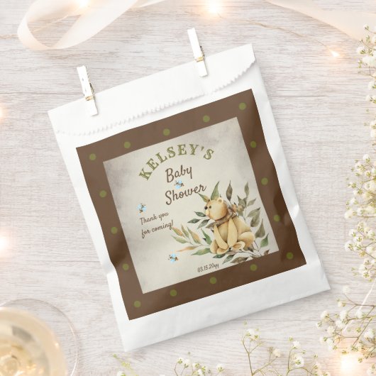 Sachets En Papier Baby shower garçon mignon de l'ours en peluche en  (Coupé)