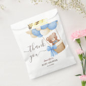 Sachets En Papier Baby shower garçon mou Bear Teddy Blue Balloon (Scellé)