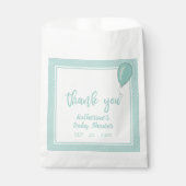 Sachets En Papier Baby shower Genre Neutre Monnaie Vert BOHO (Devant)