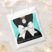 Sachets En Papier Baby shower Glam Modern Aqua Éthique Turquoise Tif (Coupé)