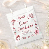 Sachets En Papier Baby shower Italien Pizza Ciao Bambino (Coupé)