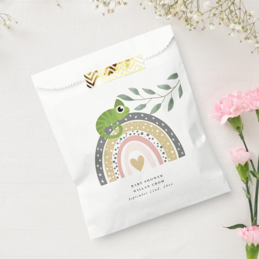 Sachets En Papier Baby shower Jungle, Arc En Ciel Et Chameleon (Scellé)