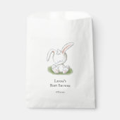 Sachets En Papier Baby shower lapin doux (Devant)