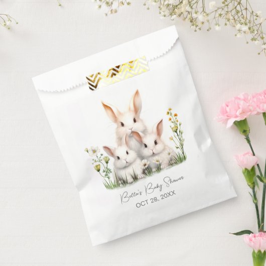 Sachets En Papier Baby shower lapin neutre pour les femmes (Scellé)