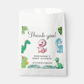 Sachets En Papier Baby shower Little Dino (Devant)