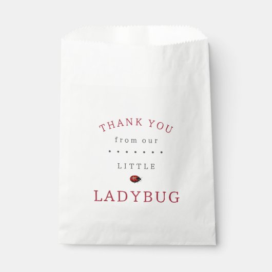 Sachets En Papier Baby shower Little Ladybug (Devant)