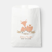 Sachets En Papier Baby shower Maman et Baby Fox (Devant)