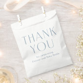 Sachets En Papier Baby shower merci cambray bleu (Coupé)