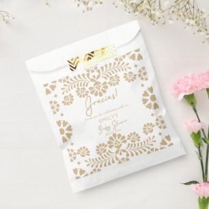 Sachets En Papier Baby shower mexicain beige Cielito lindo
