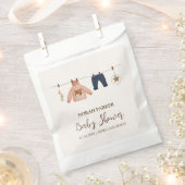 Sachets En Papier Baby shower minimal Boho Boy Winter Clothesline (Coupé)