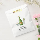 Sachets En Papier Baby shower minimal vert Poppin Champagne bouteill (Scellé)
