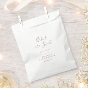 Sachets En Papier Baby shower minimaliste Rose Gold Les bébés sont d
