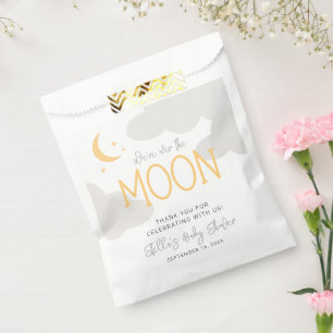 Sachets En Papier Baby Shower Moderne Au-Dessus De La Lune
