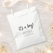 Sachets En Papier Baby shower moderne Blue Heart (Coupé)