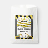 Sachets En Papier Baby shower moderne en construction (Devant)