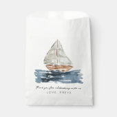 Sachets En Papier Baby shower nautique Merci nautique (Devant)