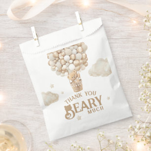 Sachets En Papier Baby shower neutre d'attente de l'ours en peluche