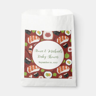 Sachets En Papier Baby shower neutre genre Sushi