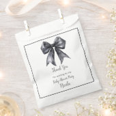 Sachets En Papier Baby shower noir Coquette Bow (Coupé)
