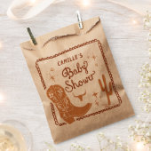 Sachets En Papier Baby shower occidental rustique (Coupé)