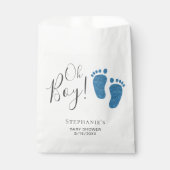 Sachets En Papier Baby shower Oh Boy Blue Feet (Devant)