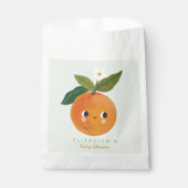 Sachets En Papier Baby shower orange de Little Cutie (Devant)