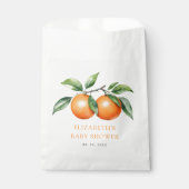 Sachets En Papier Baby shower Orange Twins (Devant)