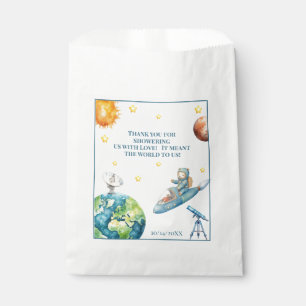 Sachets En Papier Baby shower Ourson astronaute