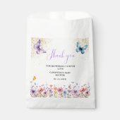 Sachets En Papier Baby shower papillon pourpre Baby (Devant)
