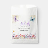 Sachets En Papier Baby shower papillon pourpre Baby (Devant)
