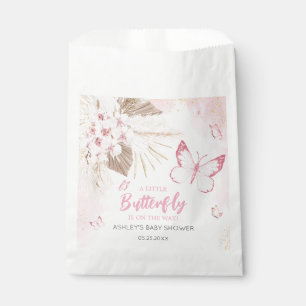 Sachets En Papier Baby Shower Papillon Rose