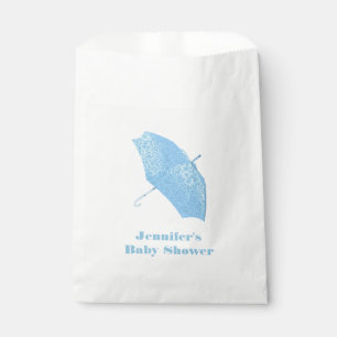 Sachets En Papier Baby shower Parapluie bleu Favoriser Sac
