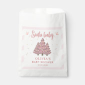 Sachets En Papier Baby shower Père Noël Pink Winter Tree (Devant)
