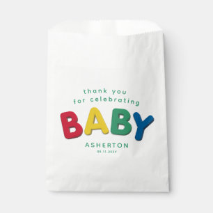 Sachets En Papier Baby shower personnalisé bébé coloré mignon