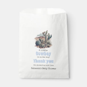 Sachets En Papier Baby shower petit cowboy Western Blue Boy