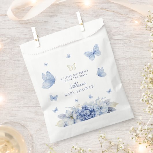 Sachets En Papier Baby shower petit papillon (Coupé)
