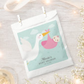 Sachets En Papier Baby shower pour fille Stork Pink Bundle (Coupé)