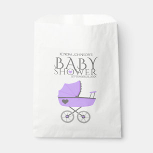 Sachets En Papier Baby shower pourpre de filles de voiture d'enfant