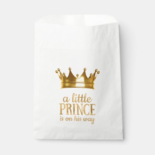 Sachets En Papier Baby shower Prince Crown (Devant)