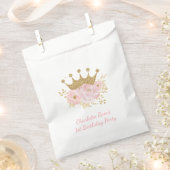 Sachets En Papier Baby shower princesse de Couronne rose pâle (Coupé)