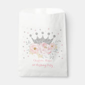 Sachets En Papier Baby shower princesse de la Couronne d'argent blan (Devant)